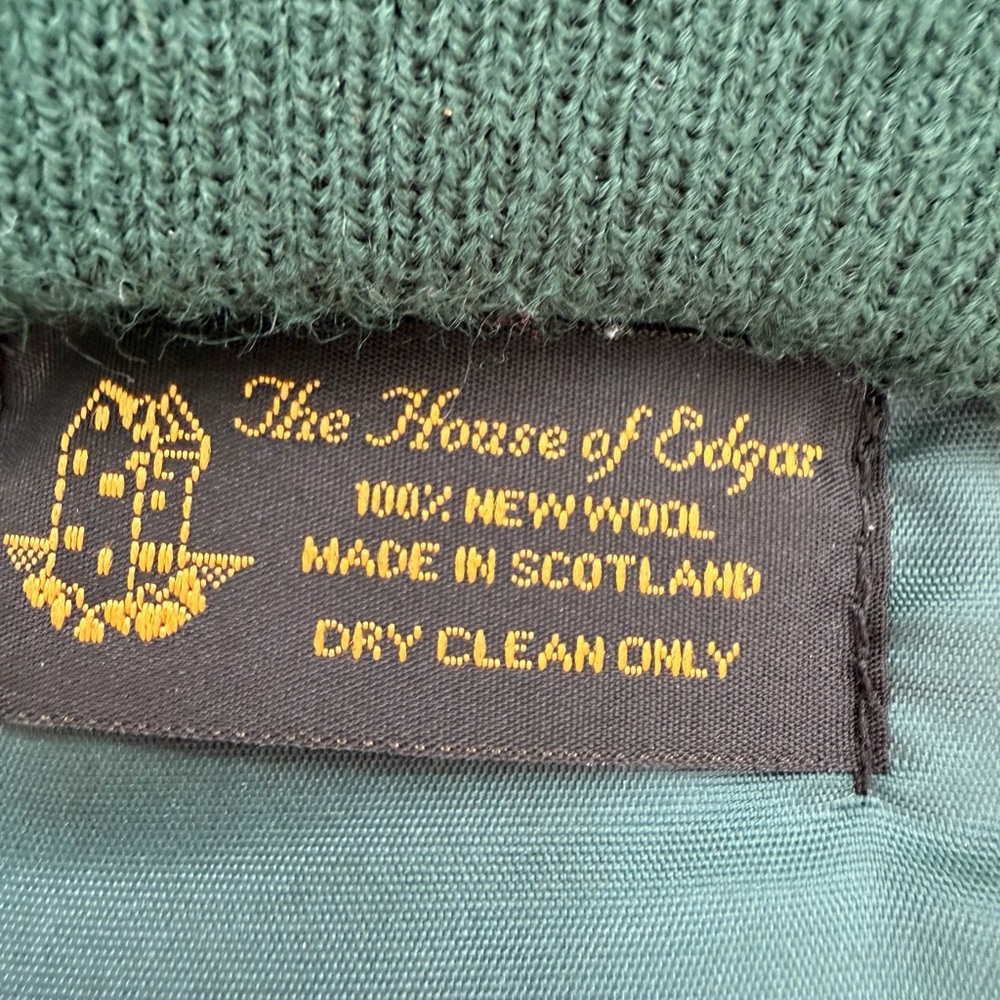 House of Edgar Scottish Green Plaid Cap - Picture 8 of 8